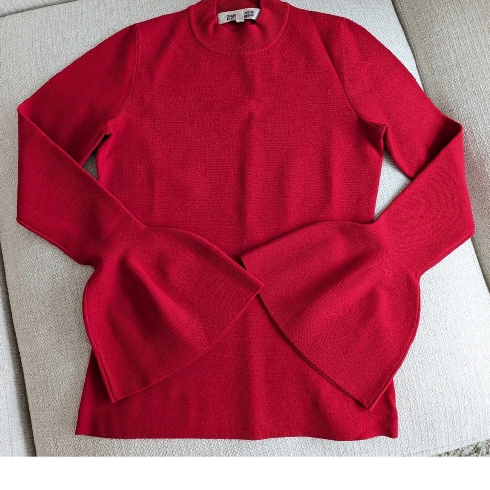 Diane von Furstenberg Bell-Sleeve Knit Top